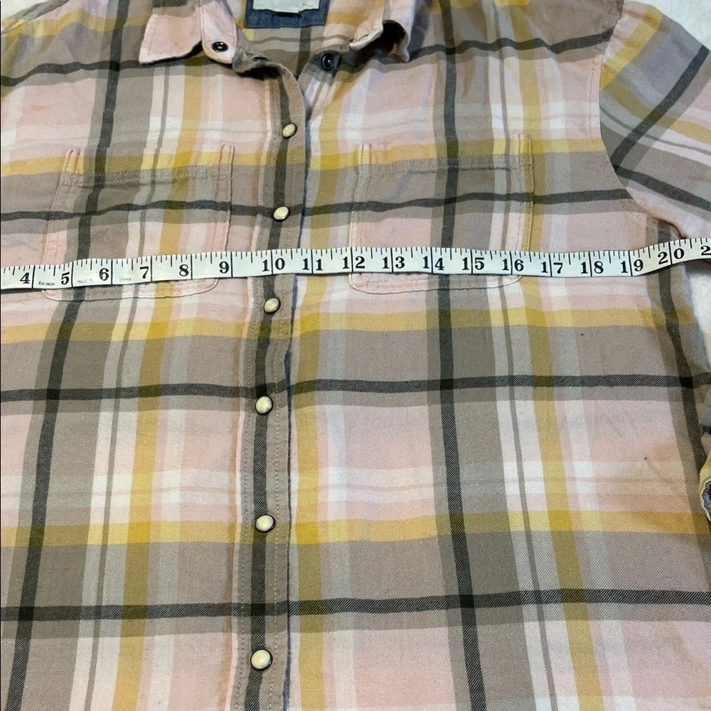 J. Crew Pink and Yellow Plaid Men's Shirt